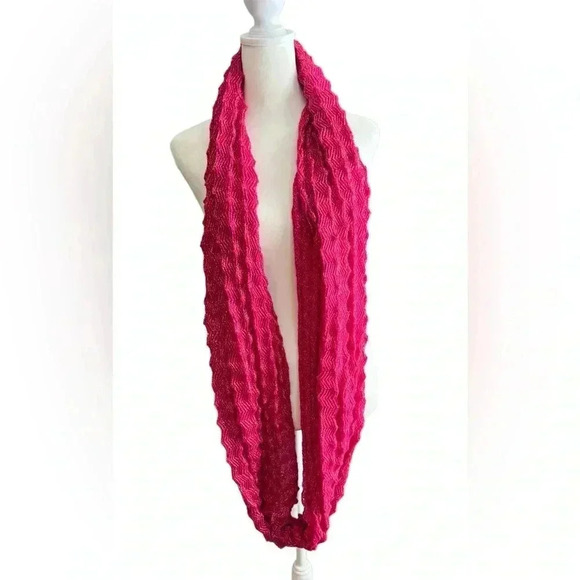 Pink & Metallic Gold Infinity Scarf - Picture 2 of 5